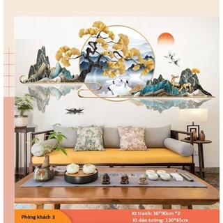 Tranh decal dán tường PHÒNG KHÁCH 3 trang trí phòng khách - Decal dán tường