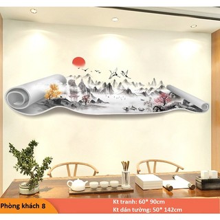 Tranh decal dán tường PHÒNG KHÁCH 8 dán phòng khách - Decal dán tường phòng khách️