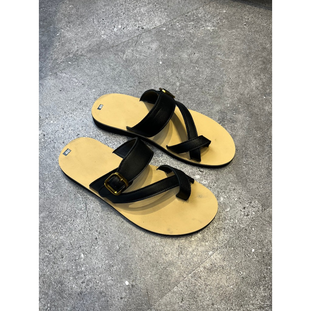 Dép Da Nam MODERN MAN, Xỏ Ngón 1 Quai Chéo X  Da Bò, Đế Cao Su.