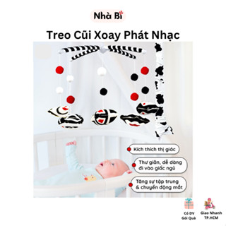  Treo Cũi Xoay Phát Nhạc - Đồ Chơi Âm Thanh Cho Trẻ Sơ Sinh Kèm Kích Thích Thị Giác - Hiệu lalala baby 