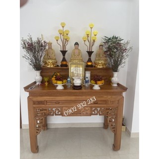 Bàn thờ 2 tầng - án gian gỗ gõ đỏ