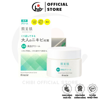 Kem hỗ trợ giảm mụn và dưỡng trắng Kracie Hadabisei Acne Nhật Bản (Date T09/2024)