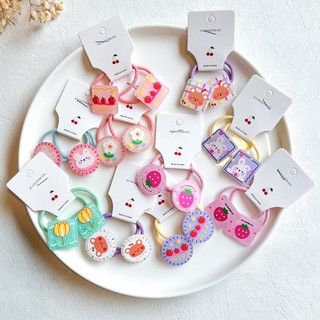 Set 2 dây cột tóc hoạt hình trong suốt đáng yêu