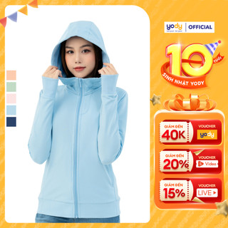 Áo chống nắng Yody nữ áo khoác nắng chống tia UV mềm mịn thoáng mát - ACN6008