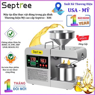 Máy ép dầu thực vật chuyên dụng, dùng trong gia đình. Thương hiệu Mỹ cao cấp Septree - X8S