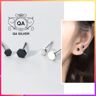 Khuyên tai bạc 925 lục giác 6 cạnh bông hình học S925 GEOMETRIC QA SILVER Earrings EA200605
