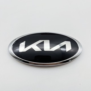 Logo KIA mới - logo KN ( chữ bạc nền đen)