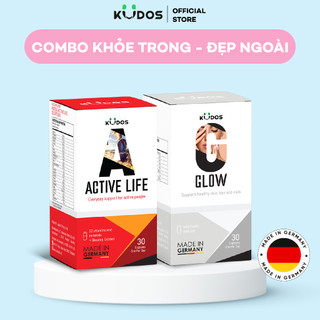 Combo Thực Phẩm Sức Khỏe - Kudos Active Life 30 viên + viên nang Kudos Glow 30 viên