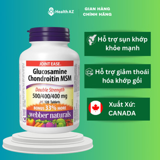 Viên uống bổ khớp glucosamine chondroitin msm webber naturals hộp 120 viên