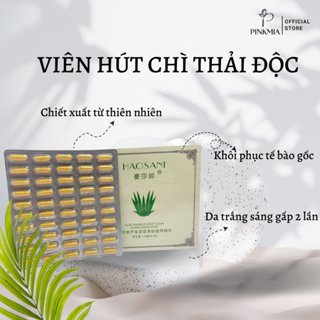 Viên Hút Chì Thải Độc Tố Haosani Pinkmia, Hộp 100 Viên Chính Hãng Thải Ra Chì Đen