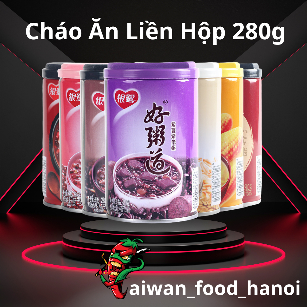 Cháo Hạt Sen Đậu Đỏ - Cháo Ngô Hạt Sen - Cháo Bát Bảo Ăn Liền Thơm Ngon - Đủ Vị - Lon 280g - taiwan_