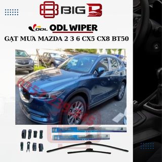 Gạt Mưa MAZDA CX5 CX8 BT50 MAZDA 2 3 6 -CHÍNH HÃNG- Cần Gạt Mưa Ô Tô Silicone ODL Đài Loan Cao Cấp Êm Sạch BIG B STORE
