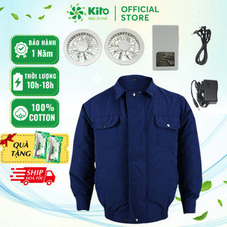 [CHỈ ÁO RỜI KHÔNG PHỤ KIỆN] Áo Điều Hoà KITO 100% Cotton, Áo có 2 lớp và có Túi đá khô