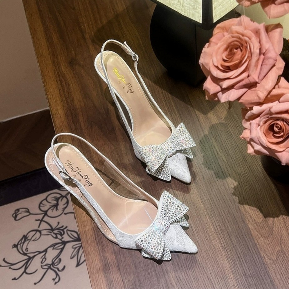 Giày cao gót kim tuyến, giày cưới thời trang blingbling 8 phân mã GSC128 | BigBuy360 - bigbuy360.vn