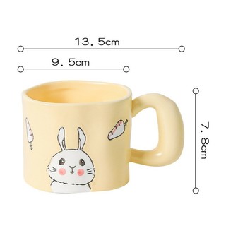 Ly cốc sứ mèo thỏ dễ thương