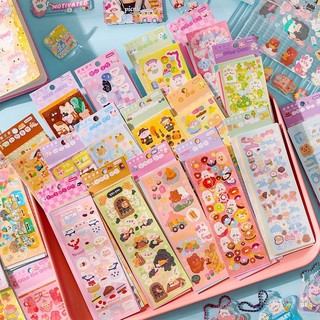Set 10 tấm sticker hoạt hình nhiều mẫu dễ thương 🐰🐼