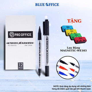 Bút Lông Viết Bảng, Bút Lông Dầu 2 Đầu Pro-Office, Ngòi Nét Nhỏ, Mực Đều, Dùng Cho Văn Phòng, Học Sinh-TM101