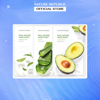 Combo 3 Nature Republic Mặt nạ giấy Real Nature 23ml mix