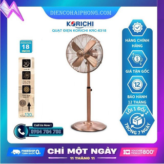 Quạt Điện Đứng KORICHI KRC-6318 - Quạt Tân Cổ Điển, Lịch Sự, Sang Trọng