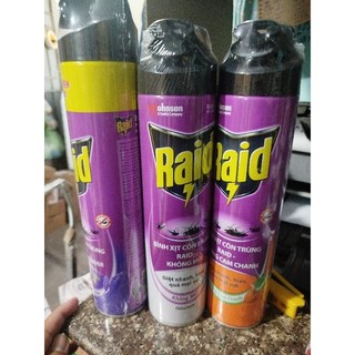 Bình xịt diệt côn trùng raid 600ml/520ml- có 3 mùi chính hãng