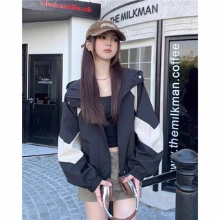 ÁO KHOÁC GIÓ CROPTOP FORM RỘNG CÁ TÍNH