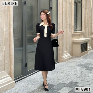Đầm thiết kế cổ kiểu tay phồng dáng xoè bemine mt8901