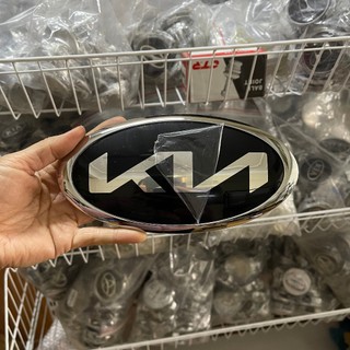 Logo KIA mới - logo KN ( chữ bạc nền đen)