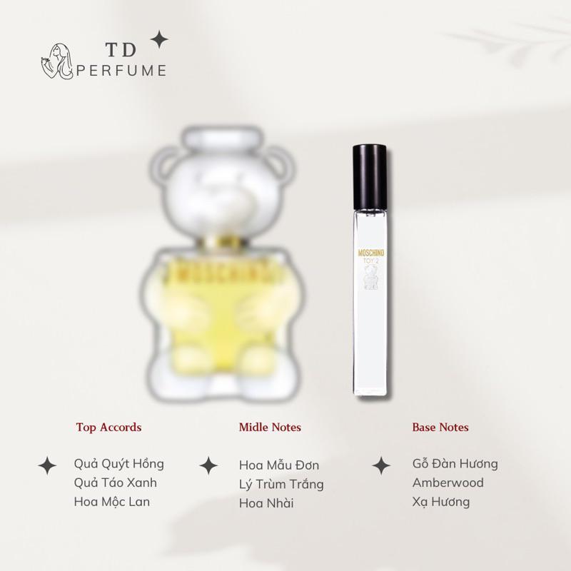 10ml [Mẫu thử] - MOS TOY 2 - Nước hoa nữ mini