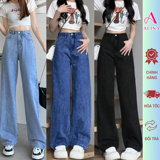 Quần jean nữ ống suông form rộng basic Avocado, quần bò ống rộng 1 cúc 2 cúc phong cách trẻ trung