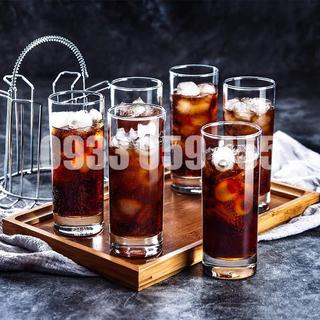 Bộ 6 Ly Thủy Tinh cafe 275ML - Ly ống Thủy Tinh Uống Cà Phê Ống Cao