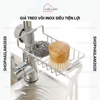 Kệ Inox, Giá inox 304 đựng lưới rửa bát, xà bông treo vòi nước bồn rửa bát