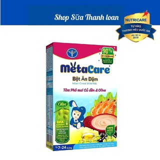 Bột ăn dặm nutricare metacare tôm phô mai củ dền & olive 200g.