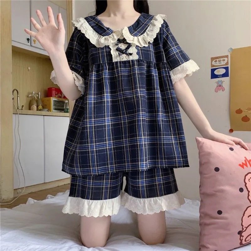 Bộ ngủ nữ bộ mặc nhà ngắn tay chất cotton siêu xinh cho chị em diện nhà FIJITO hcom1707 | BigBuy360 - bigbuy360.vn