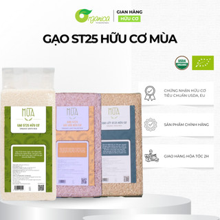 Gạo lứt và gạo xát dối st25 hữu cơ mùa 2kg thơm ngon có chứng nhận hữu cơ usda eu