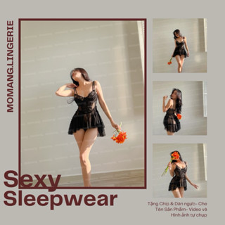 V013 Váy ngủ sexy xuyên thấu dáng corset 2 tầng tiểu thư sexy gợi cảm, đầm ngủ 2 dây sexy gợi cảm