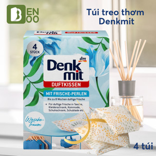 Túi thơm Denkmit Hộp 4 túi Tạo mùi hương tự nhiên treo tủ quần áo, treo phòng, tủ giày, nhà tắm lưu hương lâu chính hãng