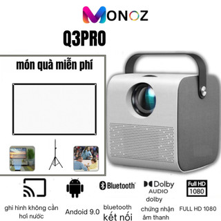 Máy chiếu monoz q3 pro android projector wifi led lcd 4k hd 1080p 8000 lumens bảo hành 5 năm