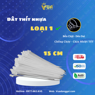 Dây Rút Nhựa 15cm, Dây Thít Nhựa, Lạt Nhựa , Màu Trắng, Dài 15cm, 1 Gói 250G - 500G