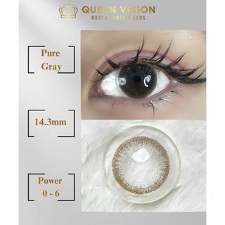 Lens mắt màu Pure Gray xám hoa tiết vân nhẹ tự nhiên