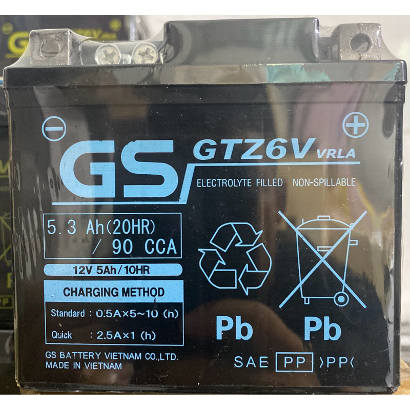 ắc quy xe may gs gtz6v xanh