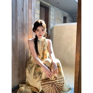 Váy Maxi Tiểu Thư Nơ Cổ