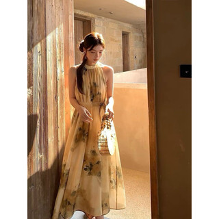 Váy Maxi Tiểu Thư Nơ Cổ