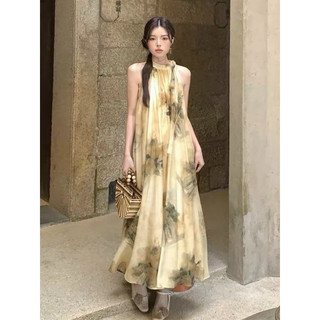 Váy Maxi Tiểu Thư Nơ Cổ