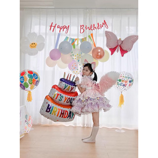 Set bóng mèo trang trí sinh nhật tone hồng cho bé gái đơn giản dễ trang trí tại nhà (tặng bơm và băng dính )