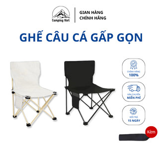 Ghế Câu Cá Gấp Gọn Hợp Kim Nhôm Cao Cấp - Ghế Camping Du Lịch Tải Trọng 90kg Kèm Túi Tiện Lợi
