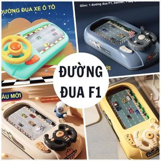 Ô tô đồ chơi đường đua xe có màn hình chuyển động cho bé điều khiển vô lăng như thật, quà tặng sinh nhật cho bé