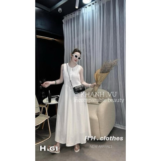 Váy thô sát nách xếp ly ngực siêu xinh