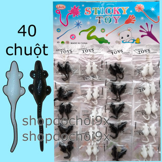 Vỉ 20 đôi chuột mềm đen trắng