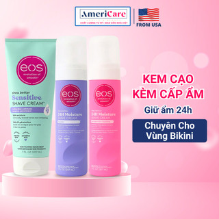 Kem cạo lông EOS, kem cạo lông BIKINI vùng kín nữ/nam, cạo lông nách và body, 207ml, Americarevn