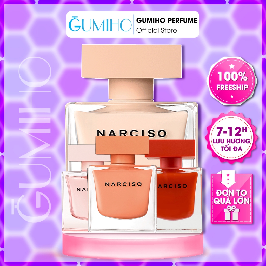 |𝟐𝟎𝐦𝐥 𝟑𝟎𝐦𝐥 | Nước Hoa Nữ Narciso Ambree Cam Lùn, Narciso Poudree Hồng Lùn, Narciso Rouge Đỏ Lùn , Na